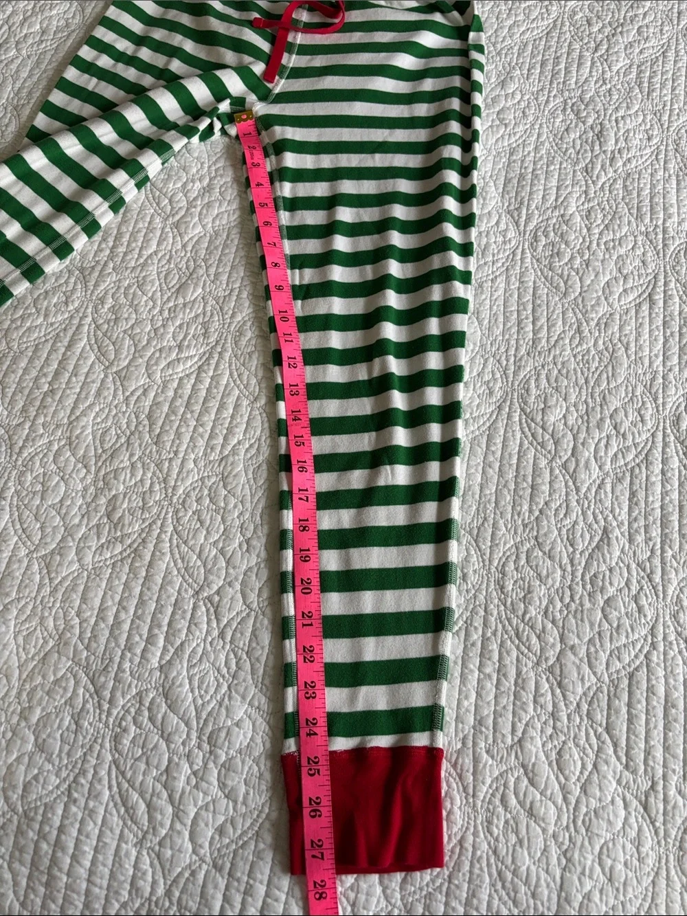 Hanna Andersson Women’s Cotton Christmas Holiday Green Striped Pajama Set Size M
